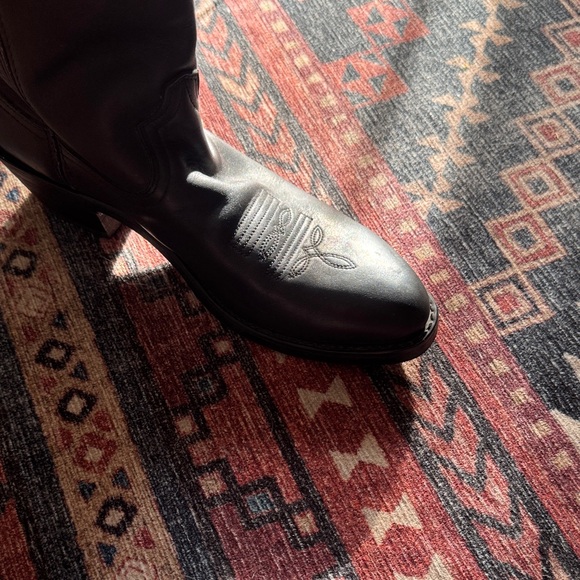 Durango Black Leather Cowboy Boots - Picture 5 of 5